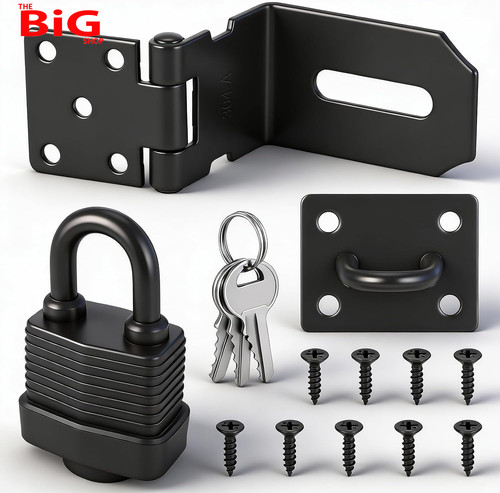 Door hasp and staple - hasp,