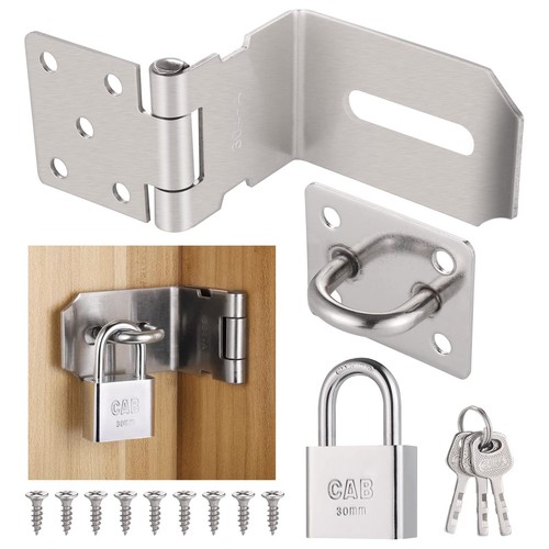 Door hasp and staple with - staple,