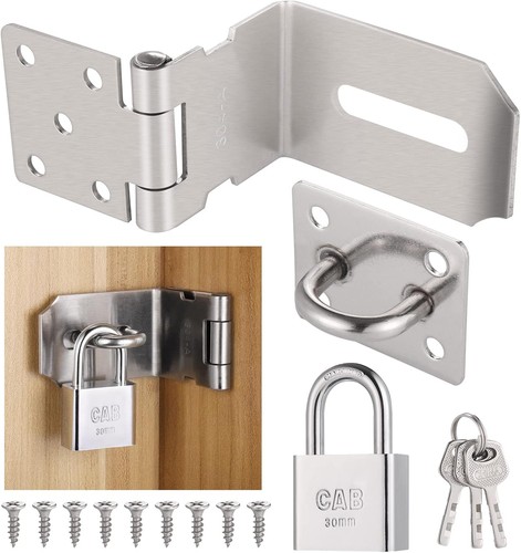 Door hasp and - door,
