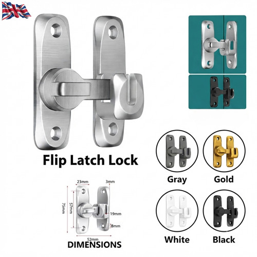 180 degree flip door latch - 90/180,