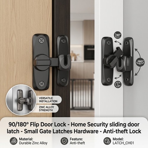 180 degree flip door lock - 90/180,